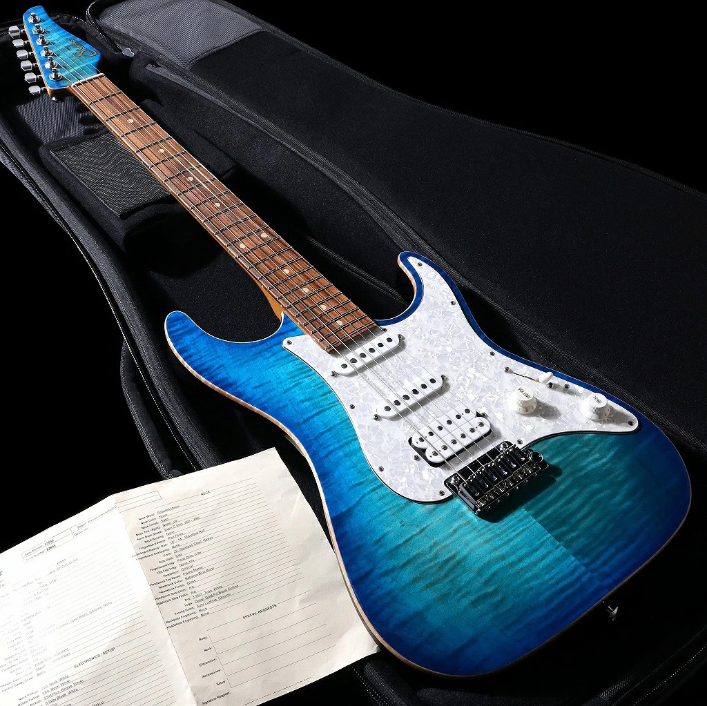 Suhr / Je Line Standard Plus Mh Bahama Blue Burst Roasted Maple Neck