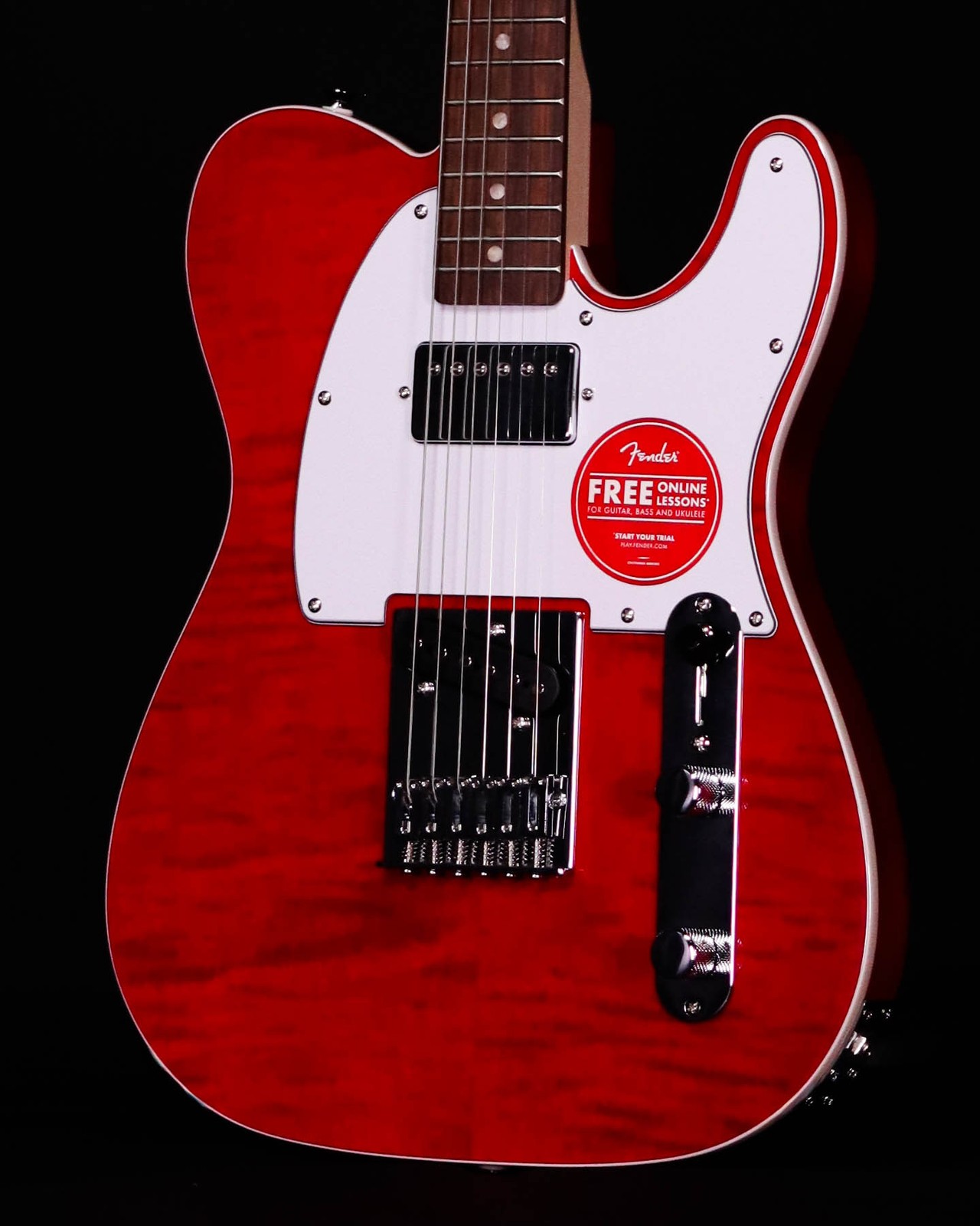 Squier Affinity Telecaster FMT SH, Laurel FB, Crimson Red Transparent
