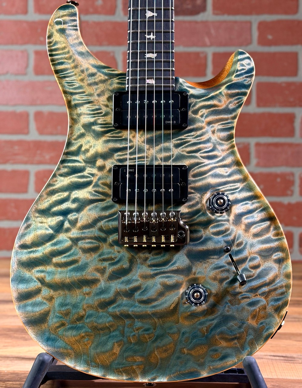 PRS Custom 24 Quilted Artist Top Electric Guitar – Faded Indigo (with Natural