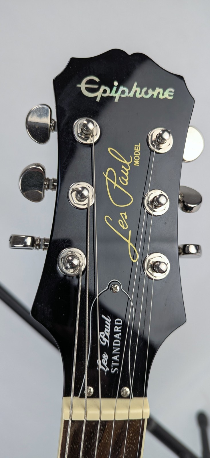 2011 Epiphone Les Paul Standard – Black – W/Custom Pick Ups and Knobs