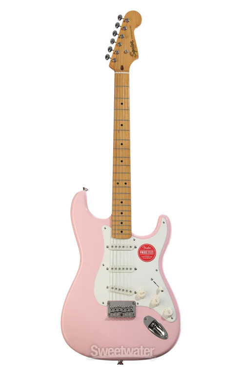 Squier Classic Vibe ’50s Stratocaster HT Electric Guitar – Shell Pink