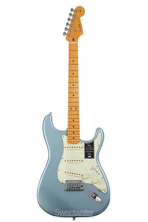 Fender American Ultra Luxe Vintage ’60s Stratocaster Electric Guitar – Ice Blue