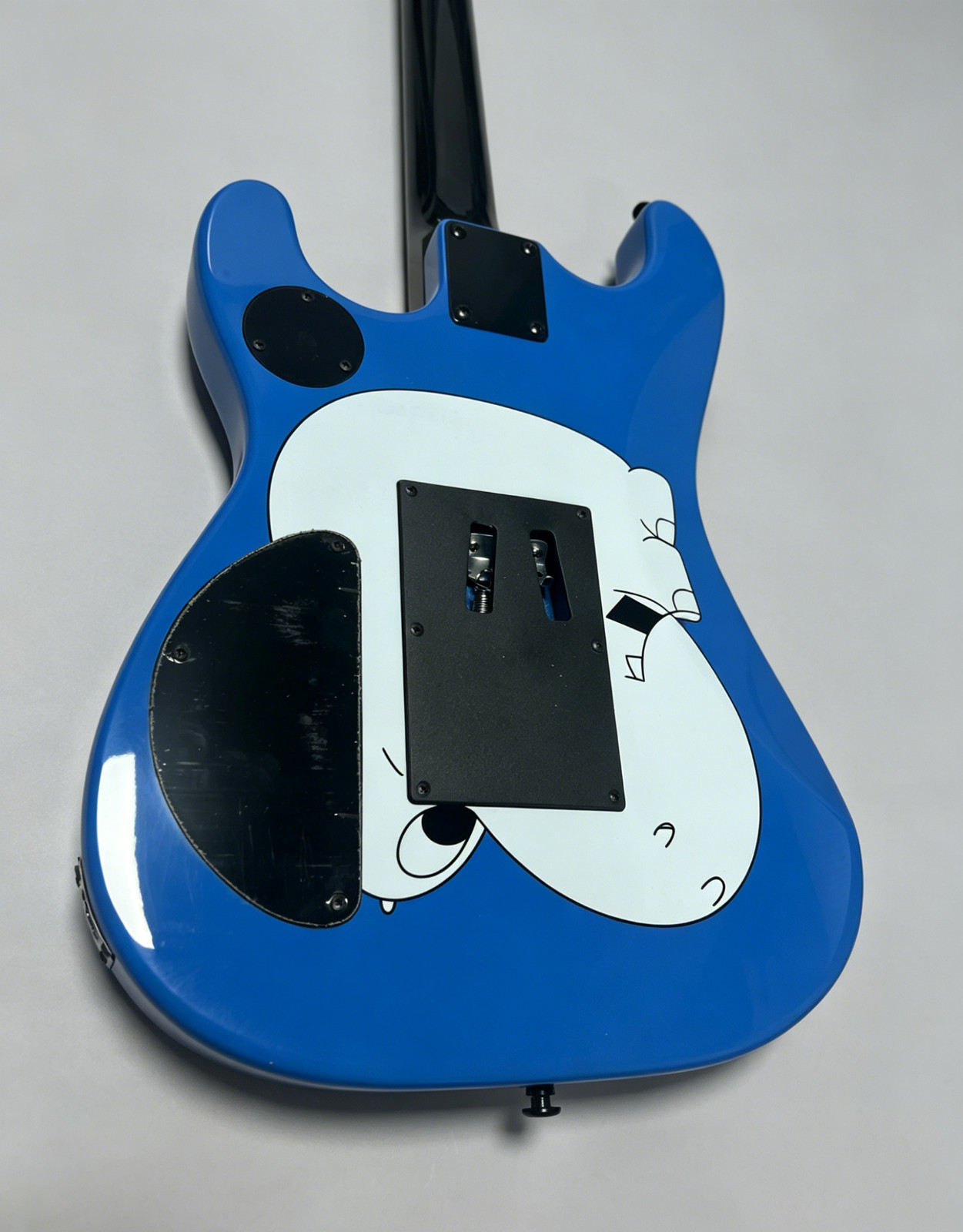 US STOCK Blue Graphic “Arm The Homeless” Style Electric Guitar HH Pickups