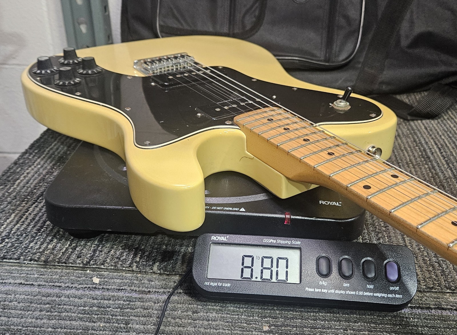 Squire by Fender Telecaster Custom 6-String Electric Guitar with Hard Case -READ
