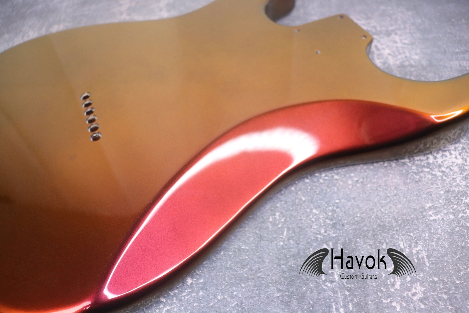Hard Tail Nebula Chameleon 2pc Alder Guitar S type, Custom Guitar Body,