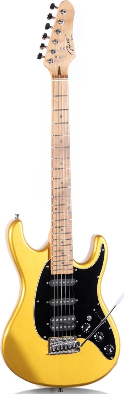 Modern Electric Guitar for Beginners – Smooth Maple Neck & Solar Flare Design