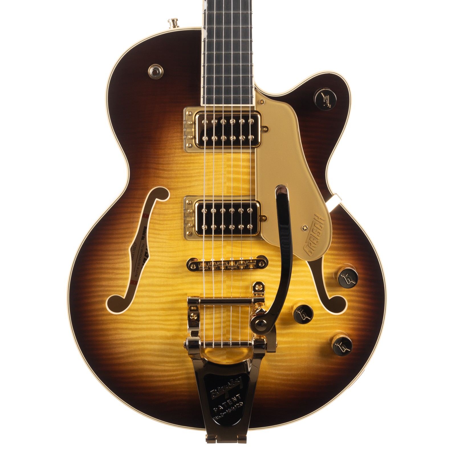 Used Gretsch Broadkaster Jr. LX Figured Center Block with Bigsby – Caramel Dawn