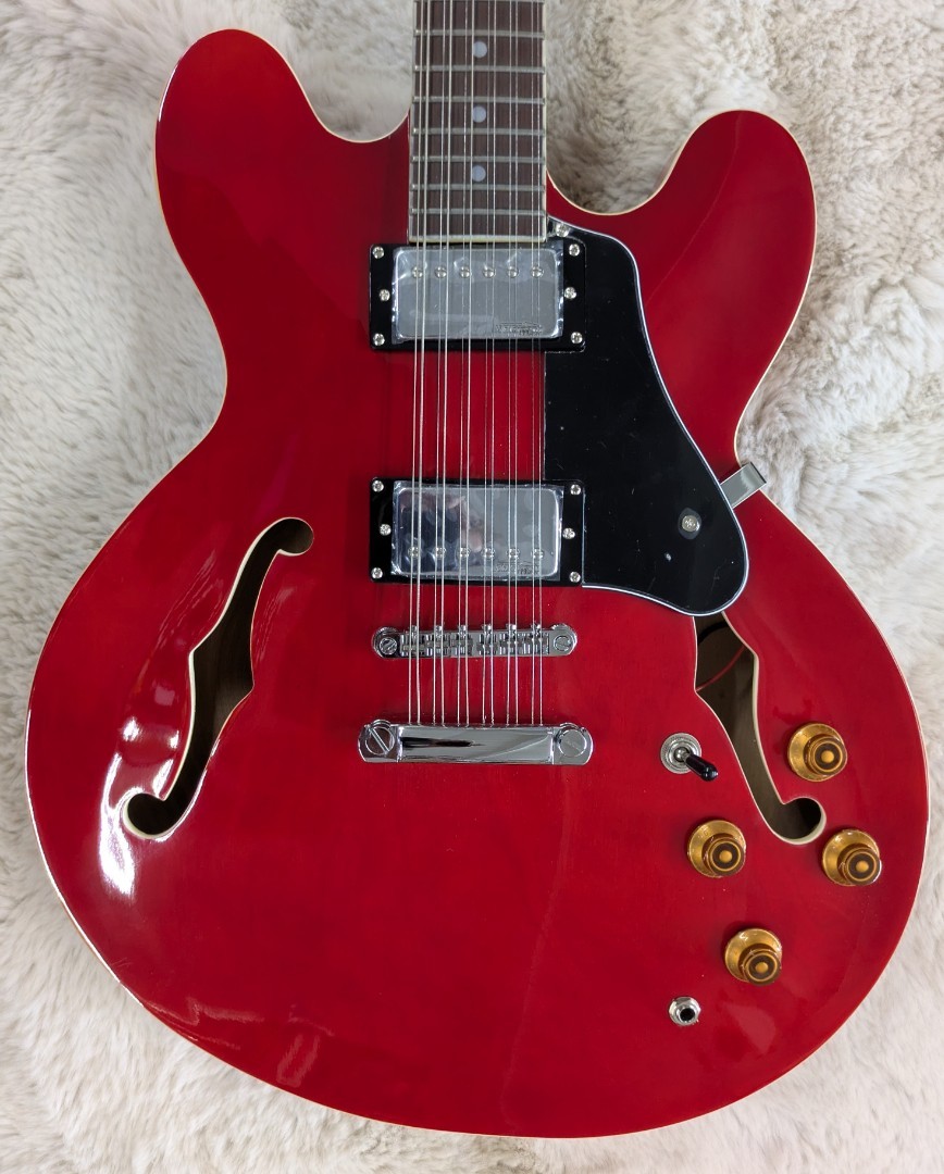 Vintage VSA500 ReIssued 12 String Electric Guitar ~ Cherry Red – B-Stock