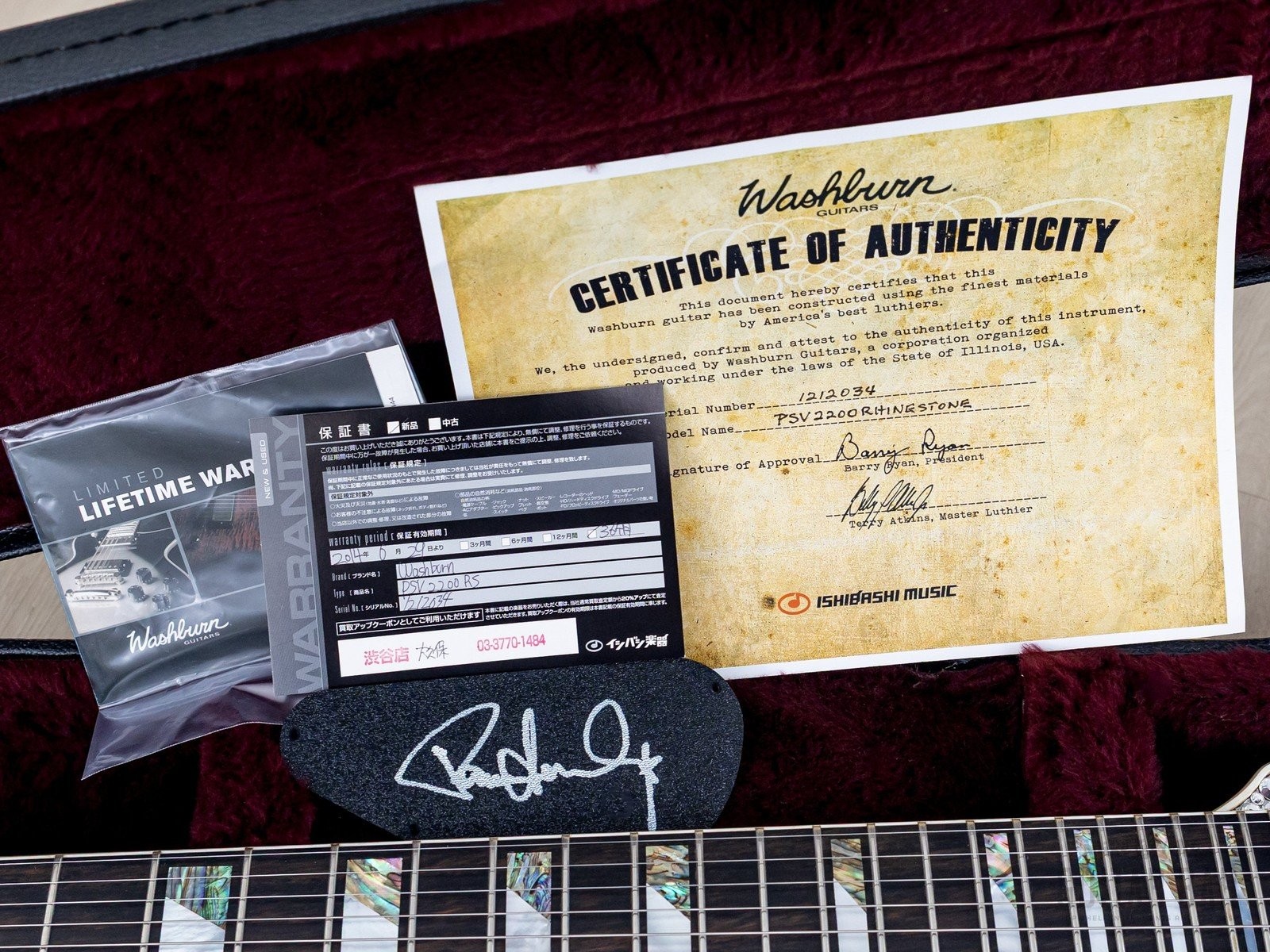 2011 Washburn Custom Shop Limited Edition Paul Stanley PSV 2200 Flying V w/ Case