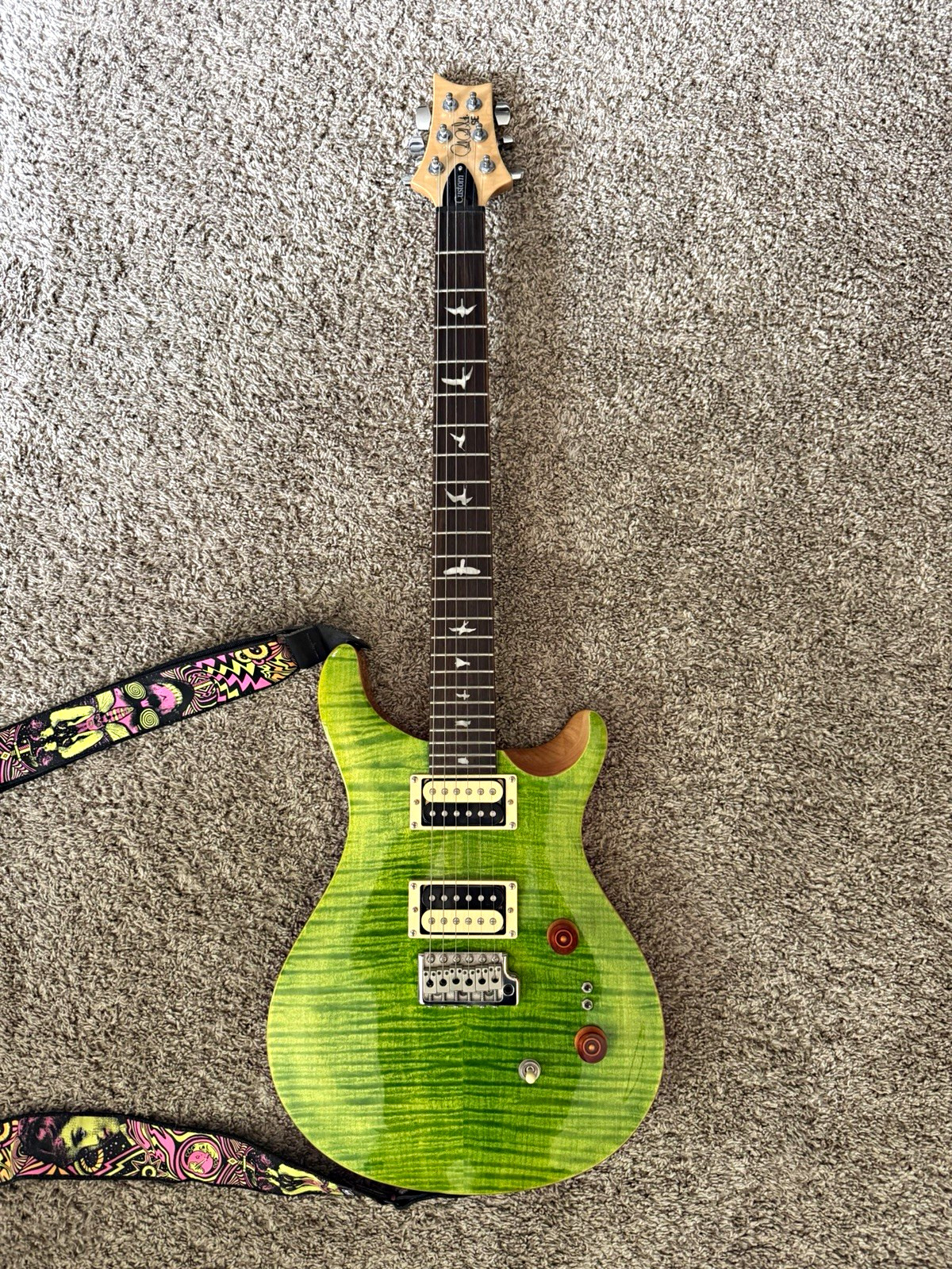 PRS SE Custom 24-08 Eriza Verde Green Electric Guitar