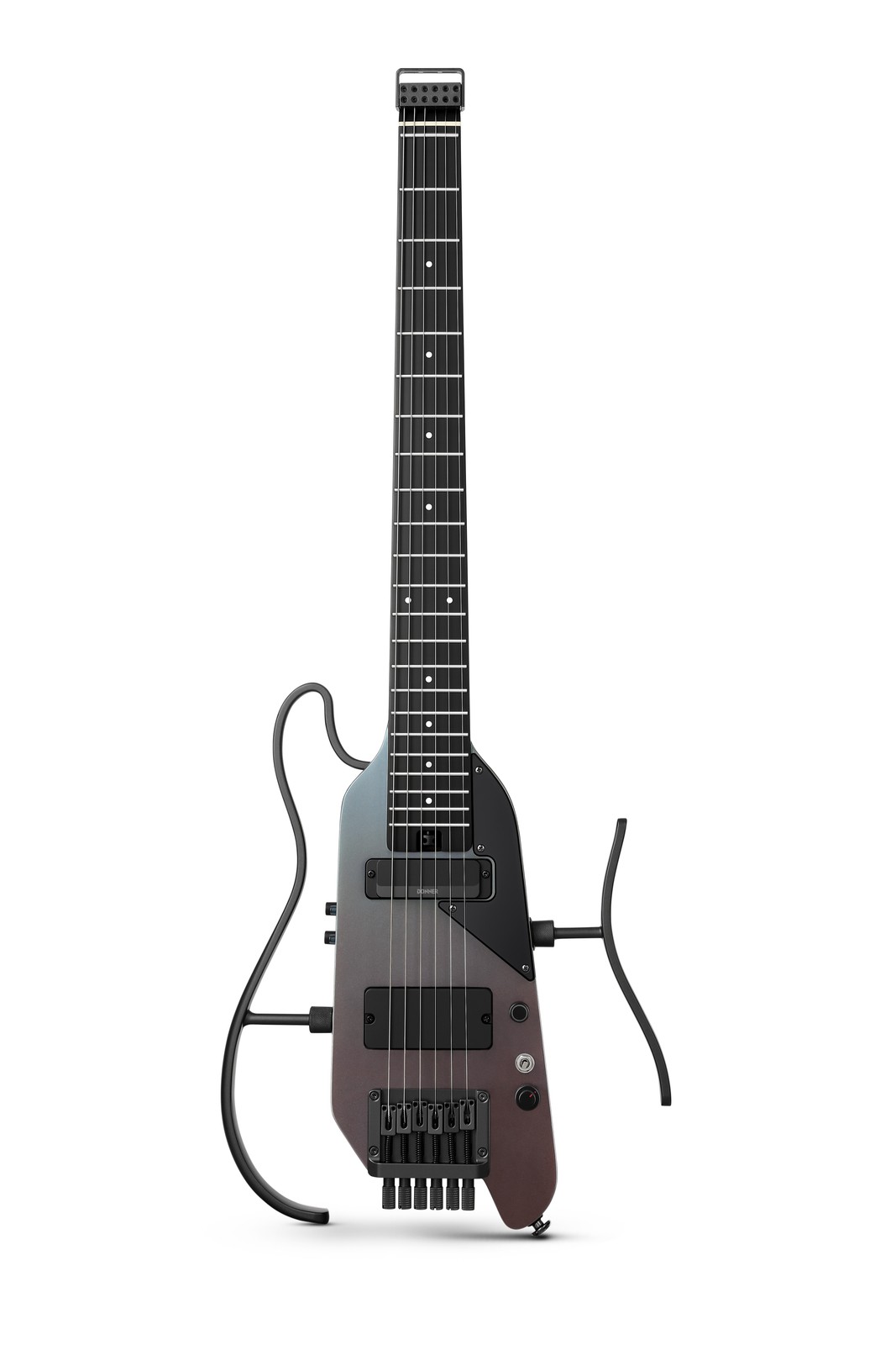 Donner HUSH X PRO Midnight Glow – Smart Travel Guitar with Tone Effects Set