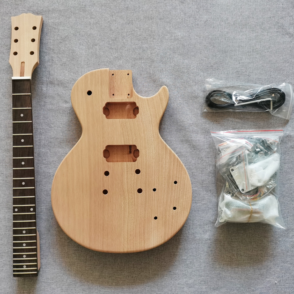 DIY L P Style 6 String Electric Guitar Kit Humbucker Pickup CR part Maple neck