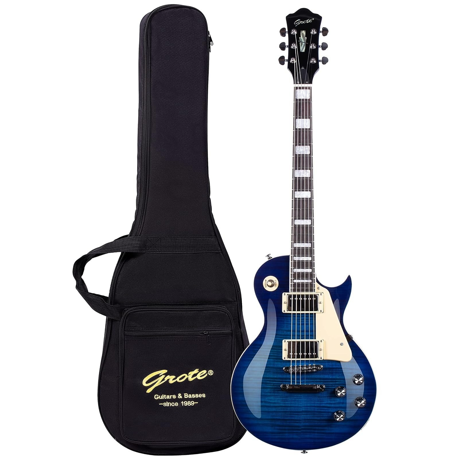 GROTE LPYS-006 Solid Body Electric Guitar with Gigbag – Purple
