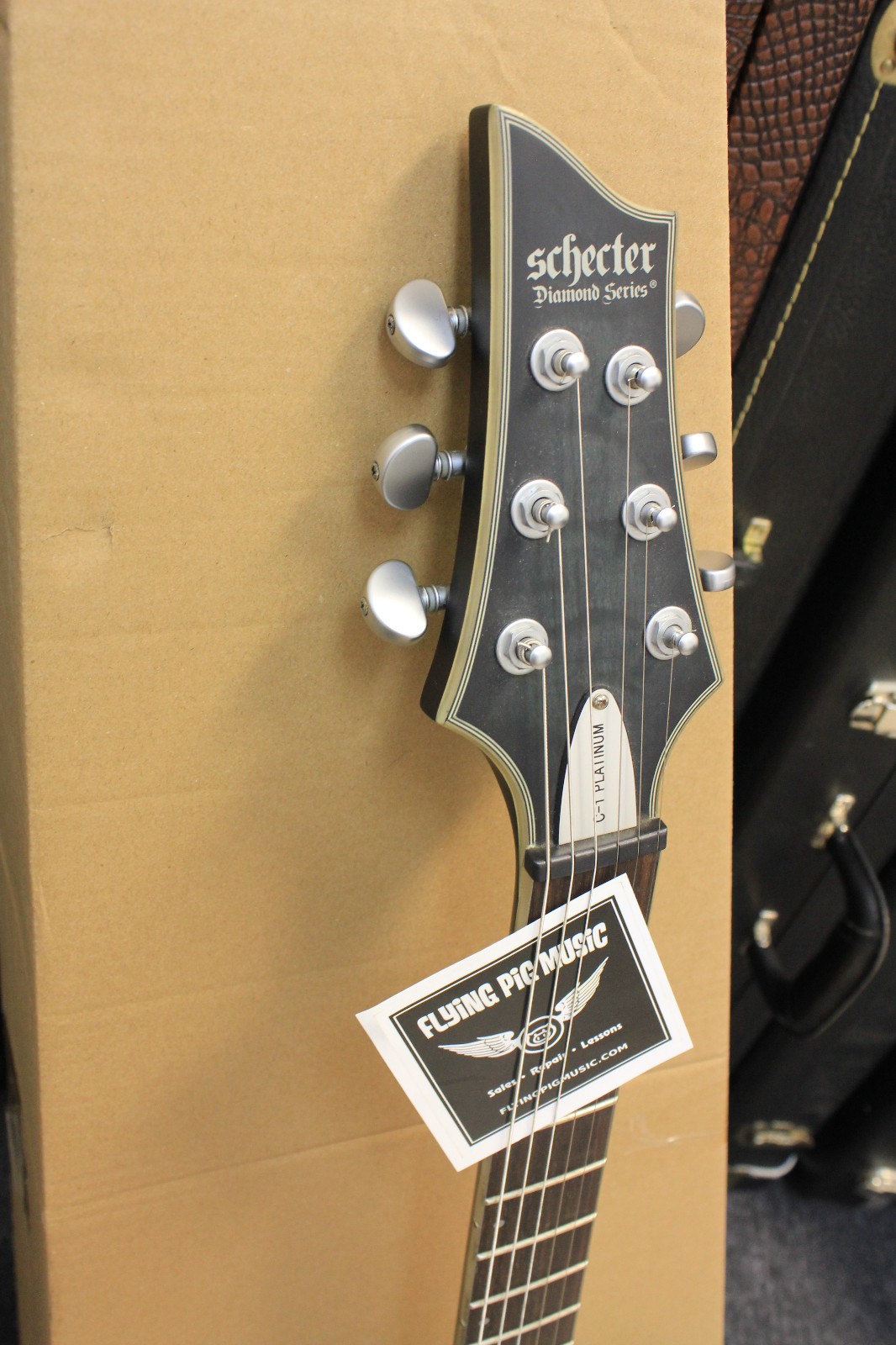 Schecter Research C-1 Platinum Electric Guitar TRP063272 Translucent Black w/Bag
