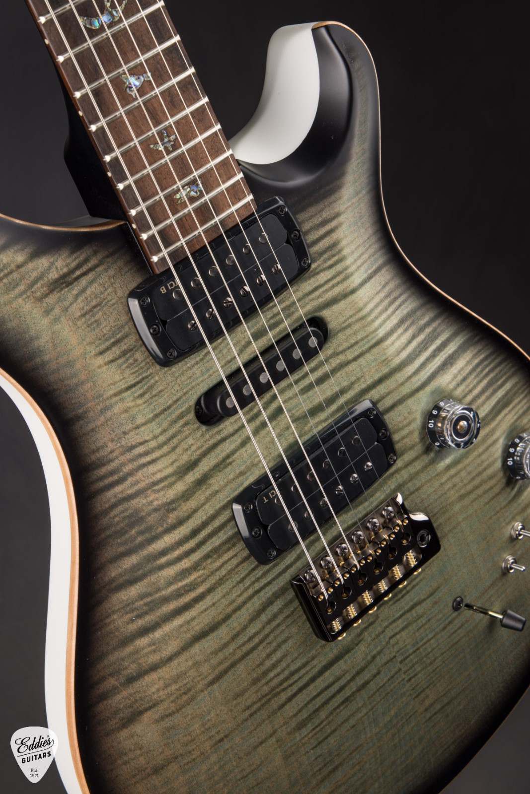 PRS Eddie’s Guitars Wood Library Modern Eagle V – Trampas Green