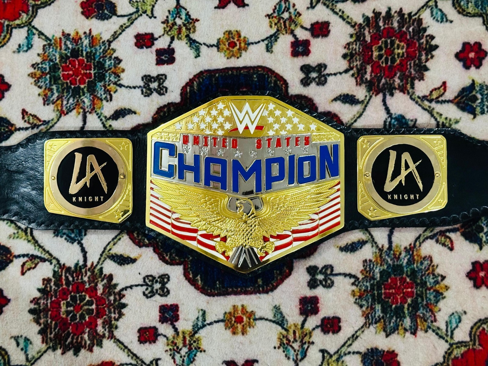 NEW UNITED STATES LA KNIGHT CHAMPIONSHIP REPLICA BELT 4MM ZINC PLATES ADULT SIZE