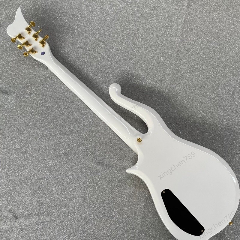 Gloss White Solid Electric Guitar SH Pickups Gold Hardware Rounded fret Edge