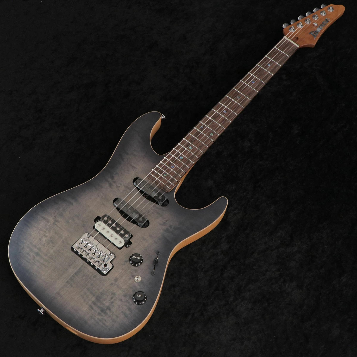Ibanez / Prestige Tom Quayle Model TQM2-CUF (Charcoal Black Burst Flat) F2431699