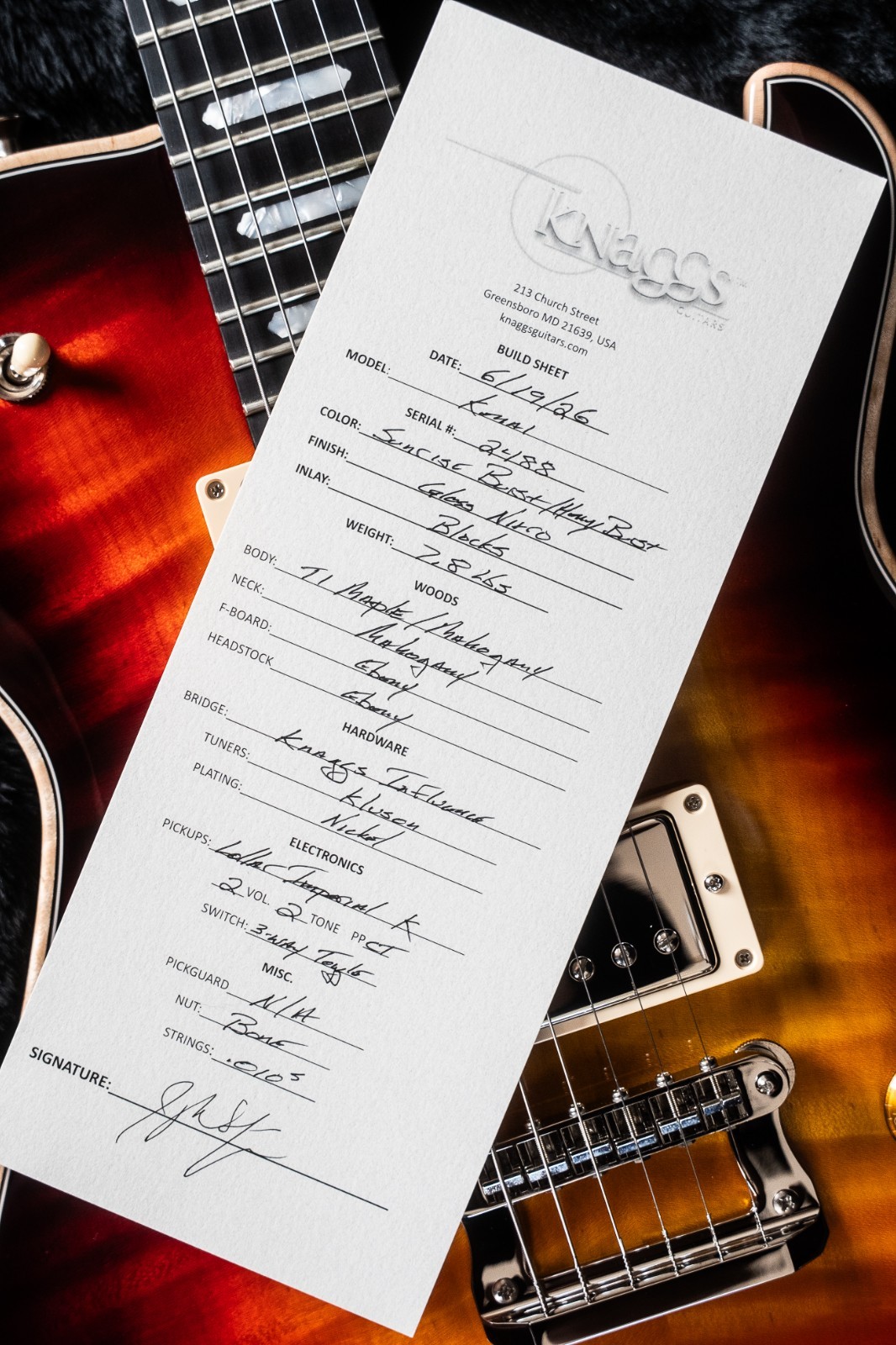 Knaggs Kenai-Sunrise Burst-In Stock