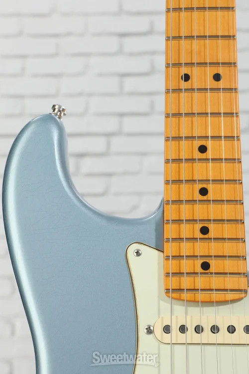 Fender American Ultra Luxe Vintage ’60s Stratocaster Electric Guitar – Ice Blue