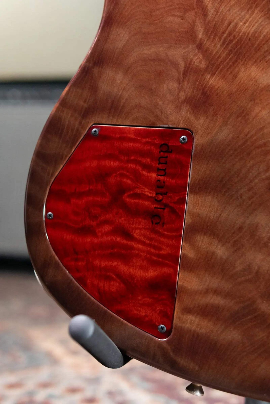 Dunable Custom Gnarwhal 9-String 1-Piece Curly Redwood Electric Guitar – Charcoa