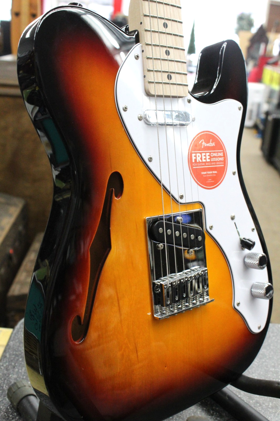 Refurbished Squier Affinity Series Telecaster Thinline – 3-Color Sunburst L@@K!!