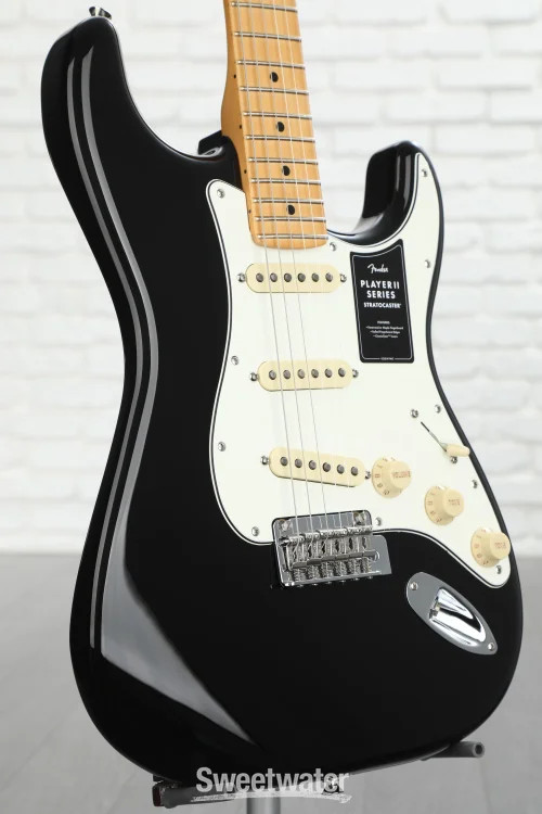 Fender Player II Stratocaster Electric Guitar – Black with Maple Fingerboard