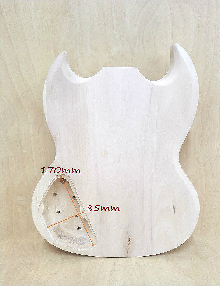 Haze Solid Basswood Electric Guitar Body, Pre-Drilled & Polished- HSSG 19300BO