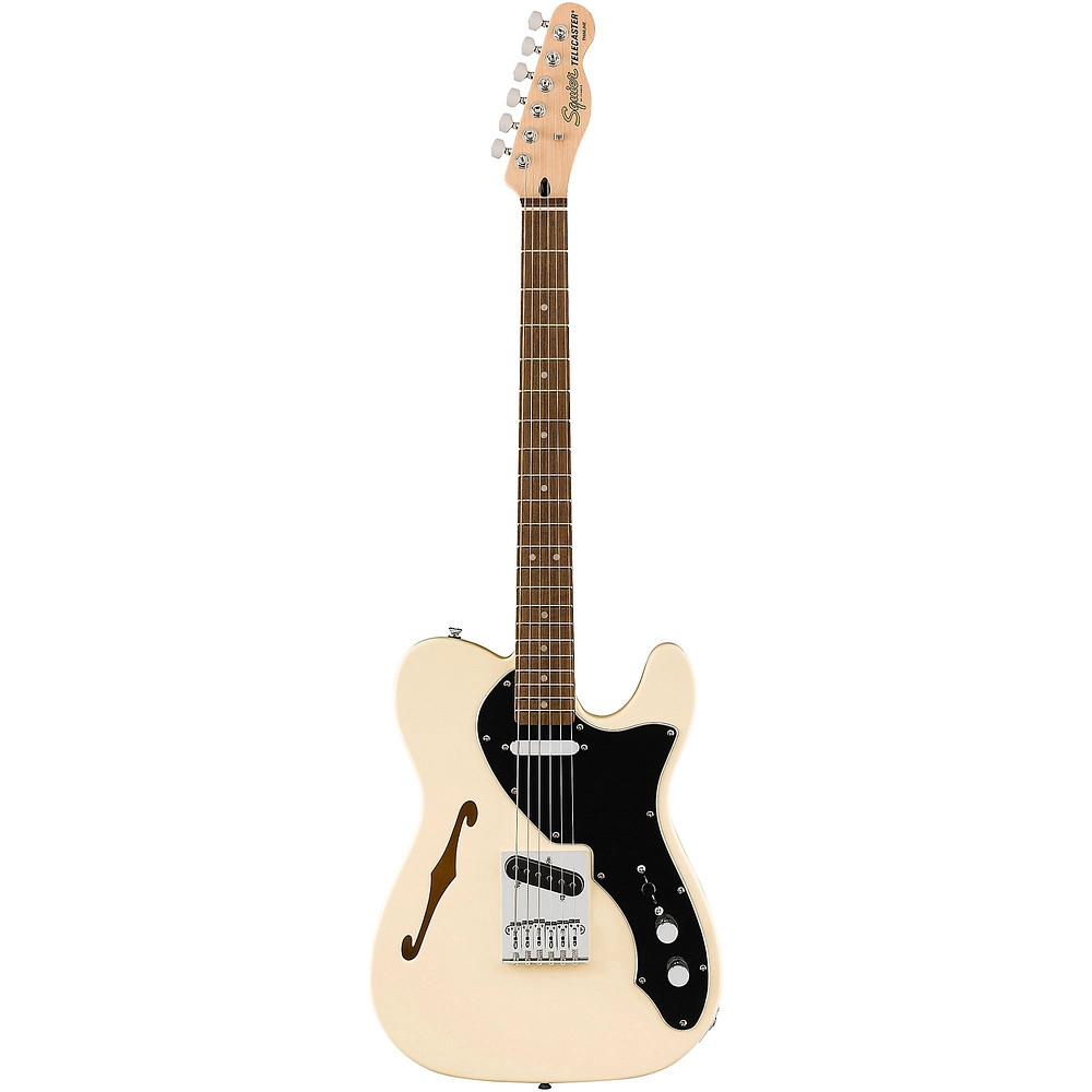 Squier Affinity Series Telecaster Thinline Electric Guitar Olympic White