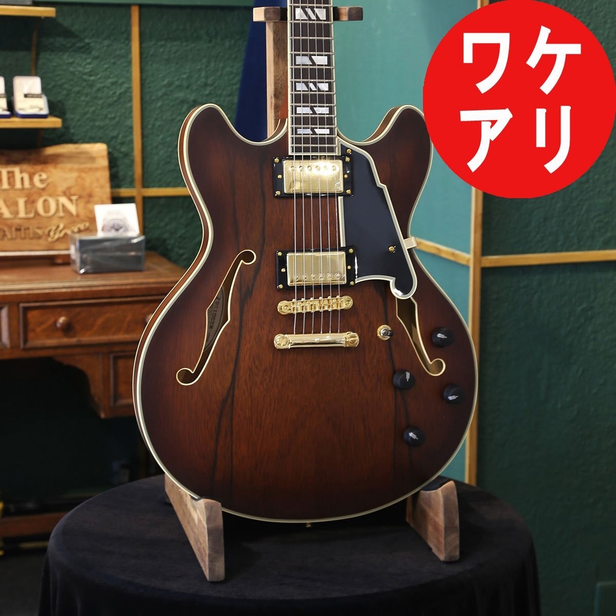Semi-Hollow Electric Guitar D’Angelico Deluxe DC 2023 Satin Brown Burst Korea