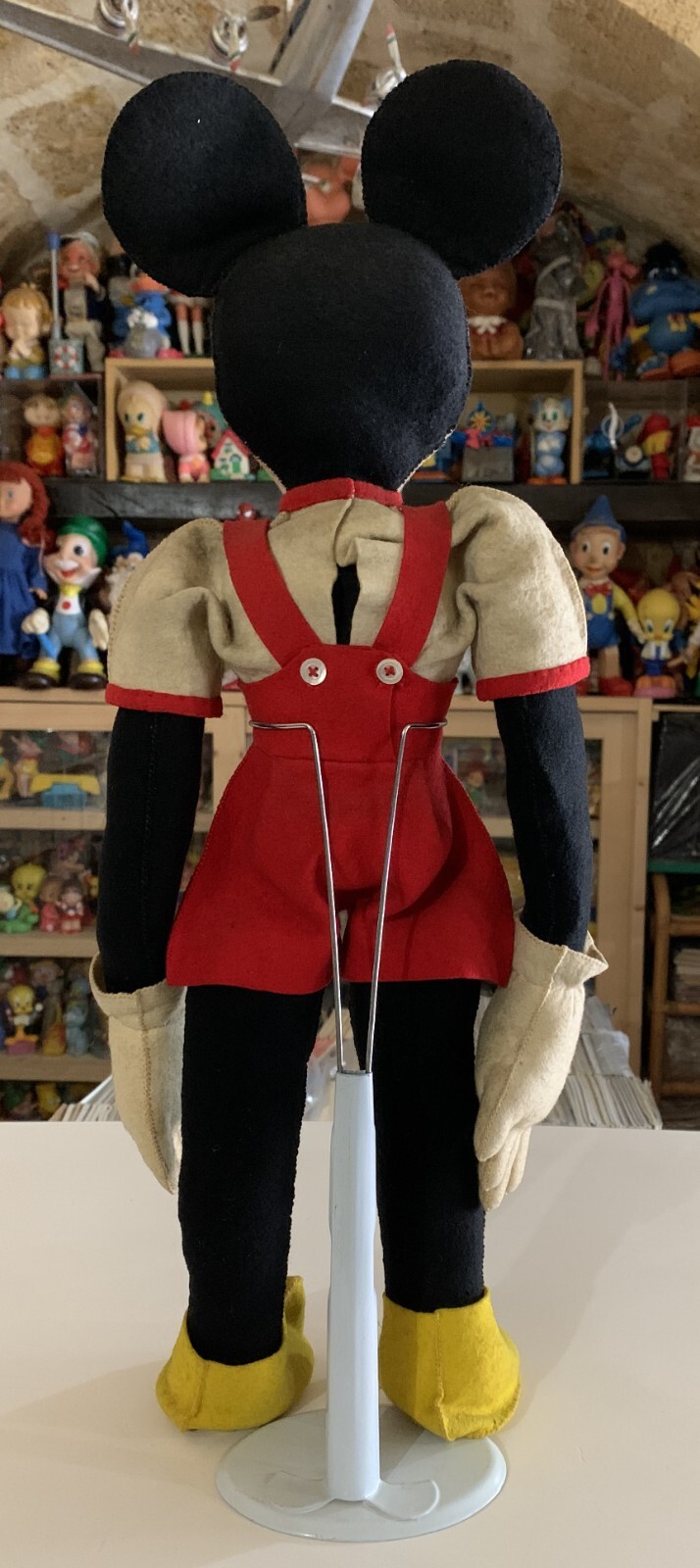 VINTAGE LARGE 22″ TOY DOLL FELT MICKEY MOUSE LENCI PANNOLENCI CRESBA LARS DISNEY
