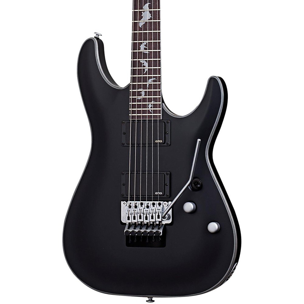 Schecter Guitar Research Damien Platinum 6 With Floyd Rose Guitar Satin Black