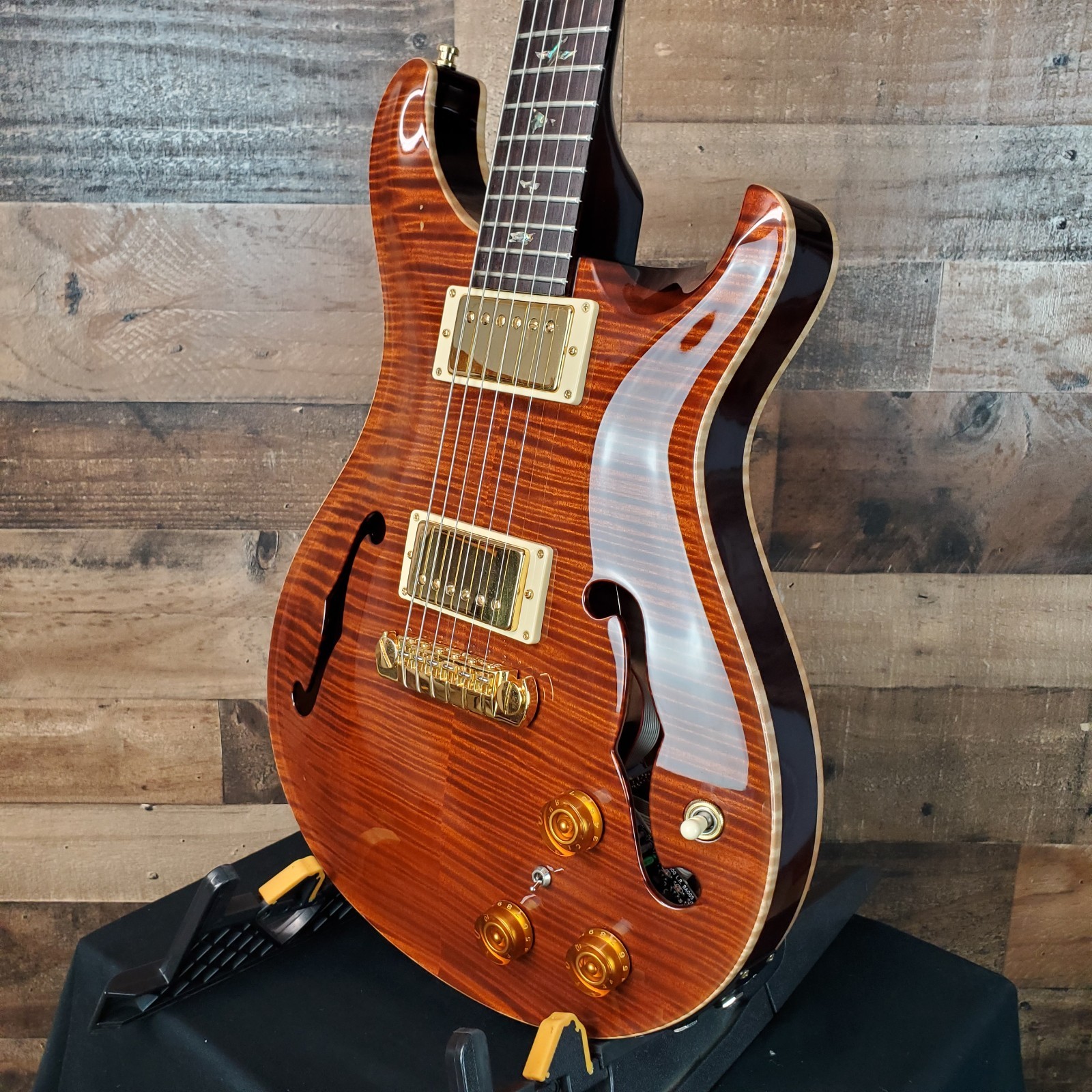 PRS Hollowbody II Piezo Artist 2004 Violin Amber Hardshell Case Free Ship #480