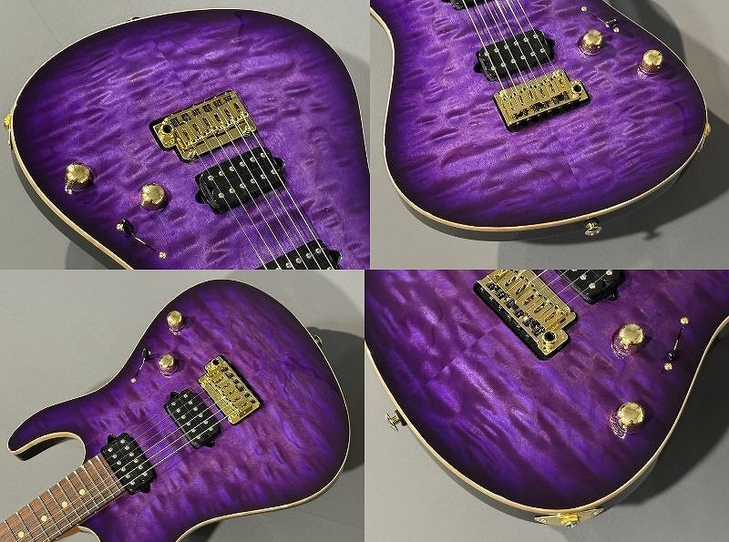 Suhr Custom Modern Carve Top Trans Purple Burst New Electric Guitar