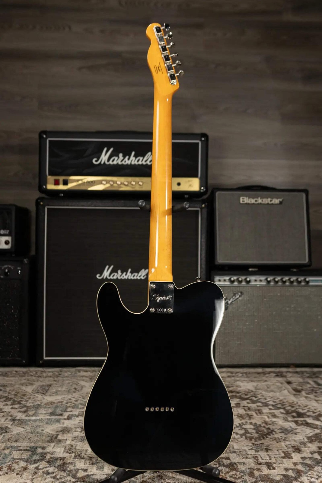 Squier Classic Vibe Baritone Custom Telecaster Electric Guitar – Black