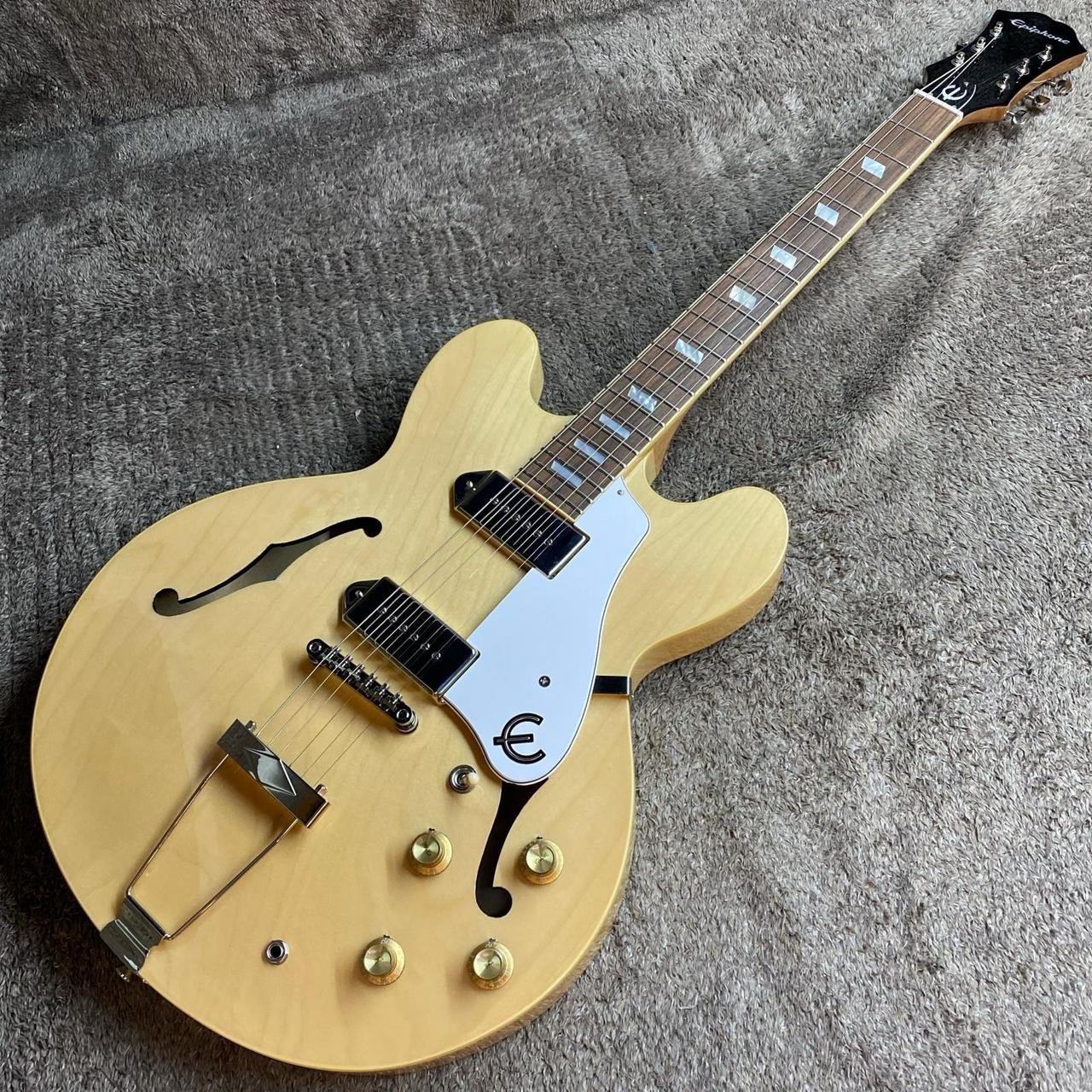 Epiphone Casino NA Natural Hollow Body Layered Maple P-90 Used Japan