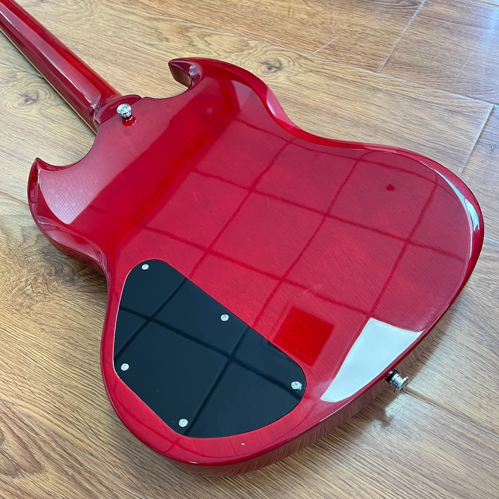 Custom Red SG Style Electric Guitar Rosewood Fingerboard Chrome Part