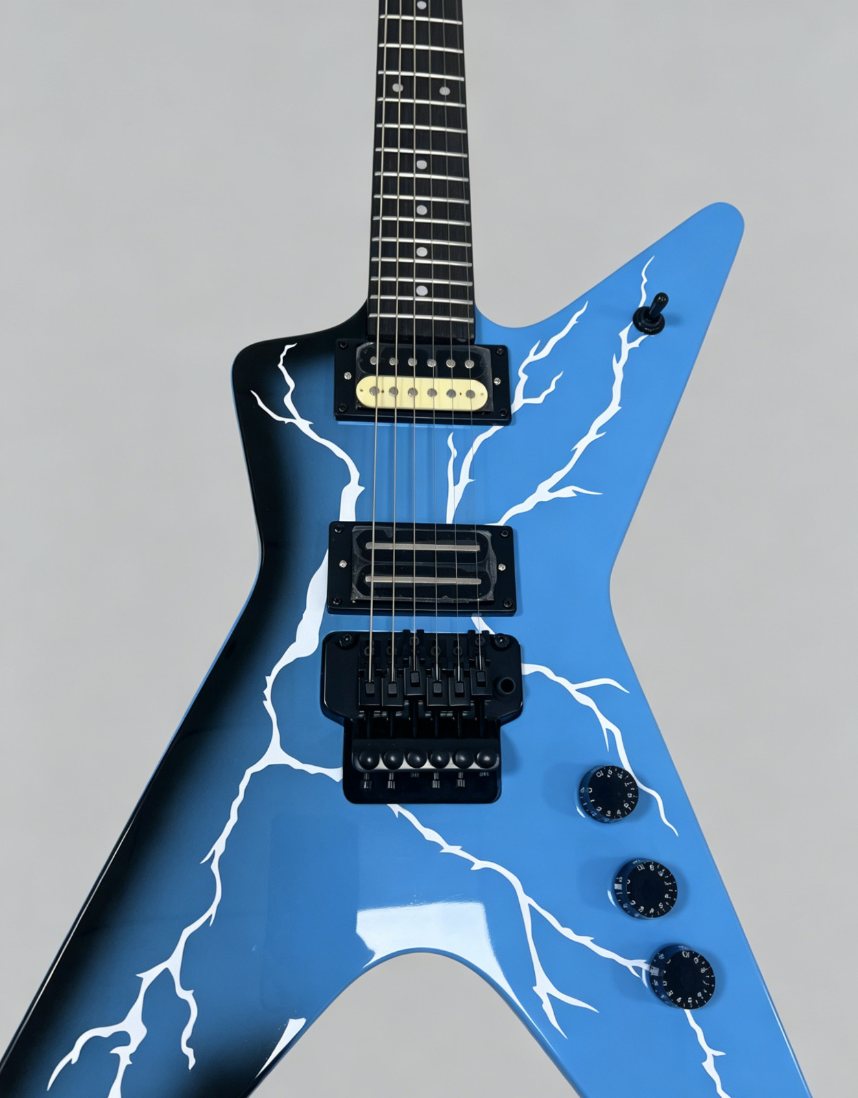 Dimebag Darrell “Dean From Hell” Blue Electric Guitar Floyd Rose Tremolo ShipUS