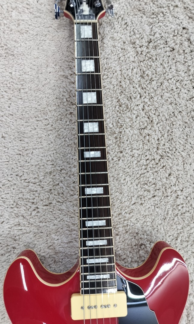 D’Angelico Premier DC Semi Hollow Guitar w/P90s, Stairstep Tailpiece PROTOTYPE