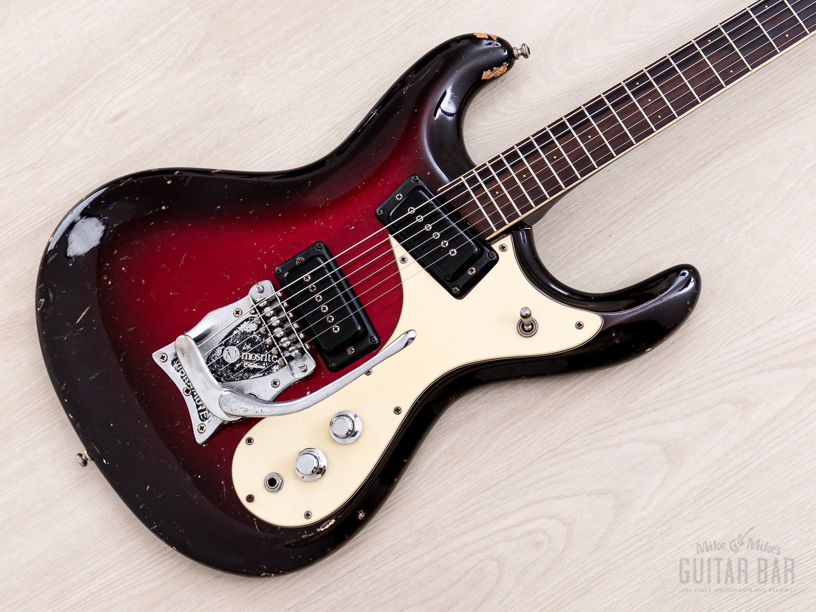 1964 Mosrite Ventures Model Vintage Guitar Red Sunburst w/ Vibramute, Case