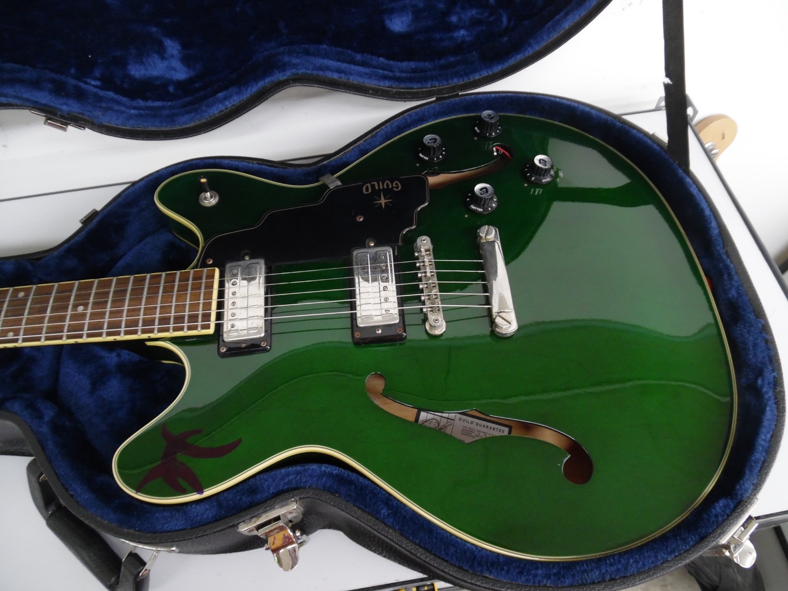 Guild Starfire IV ST Maple Semi Hollow Body Electric Guitar Emerald Green w Case