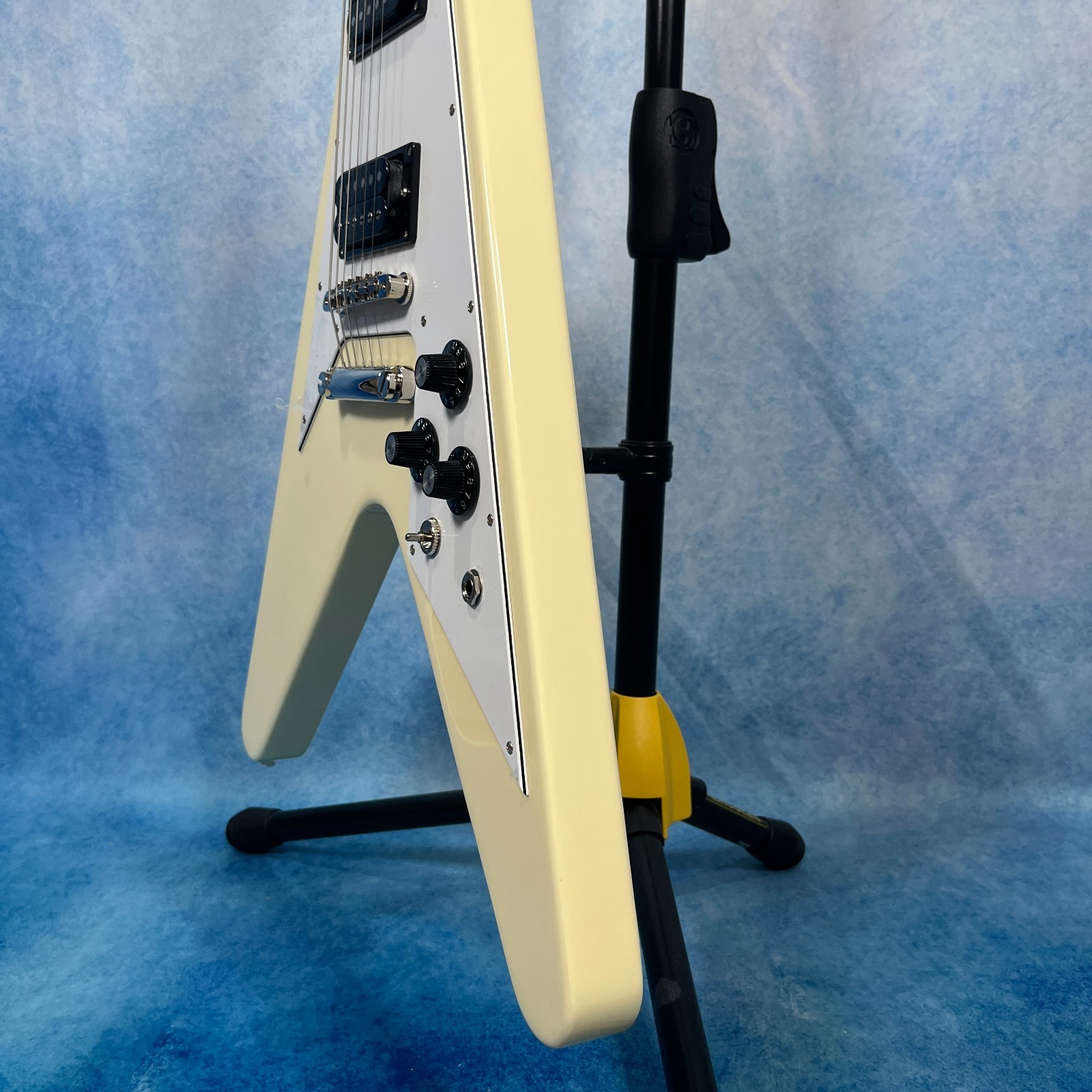 Edwards E-FV-LTD Flying V Type Vintage White Electric Guitar Form Japan