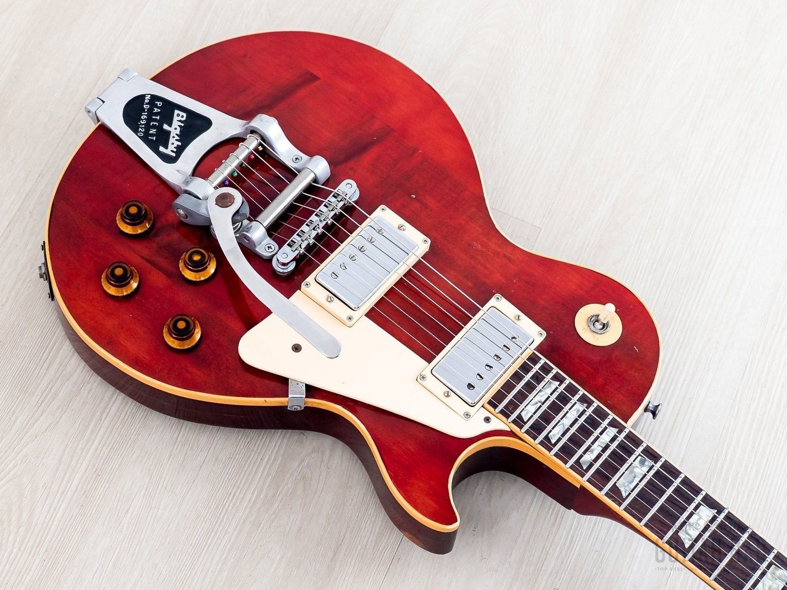 1975 Gibson Les Paul Deluxe Vintage Guitar Cherry, Humbucker Conversion w/ Case