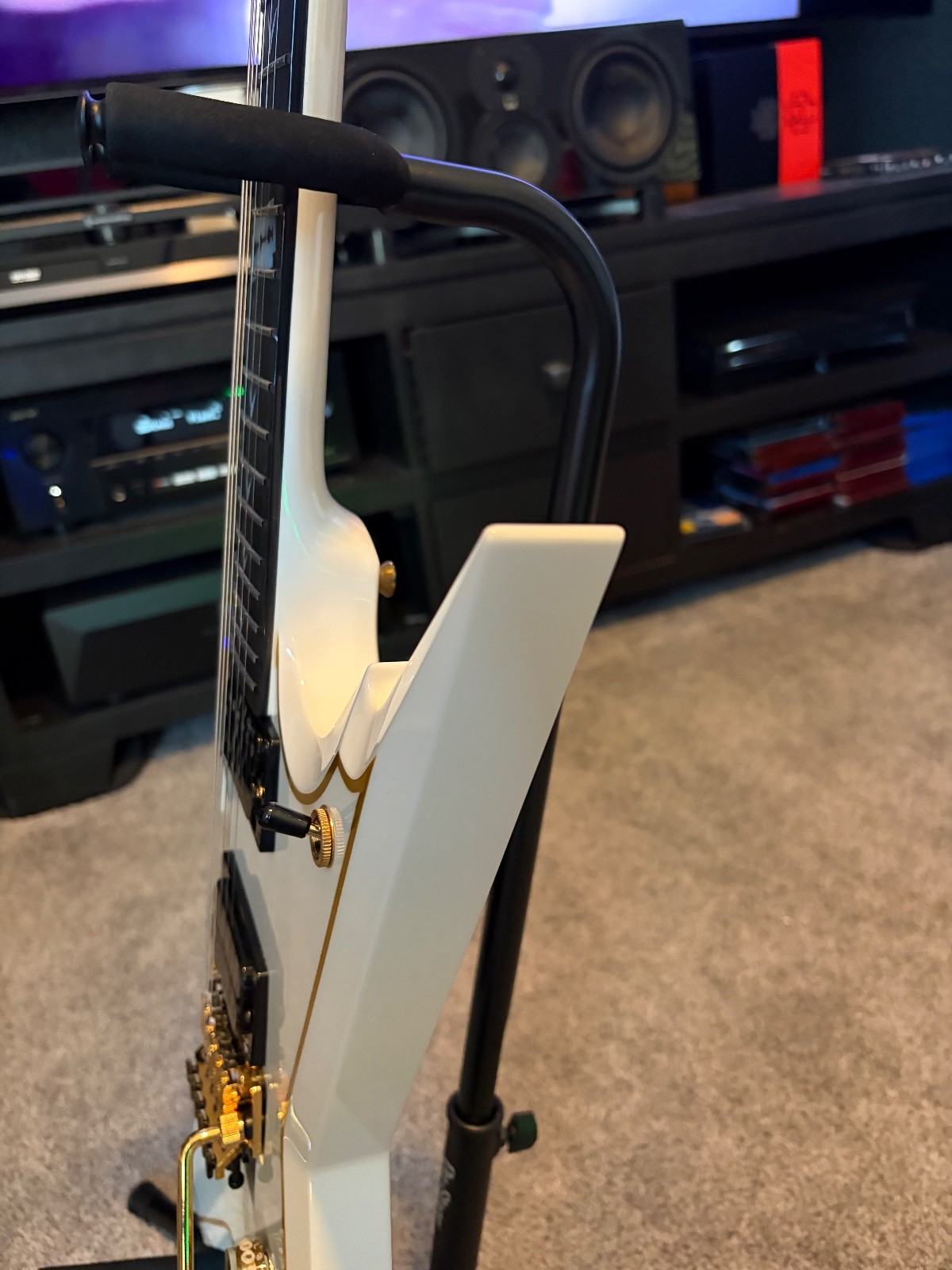 Dean USA Custom Shop Razorback White/Gold w/ OHSC & Original Paperwork