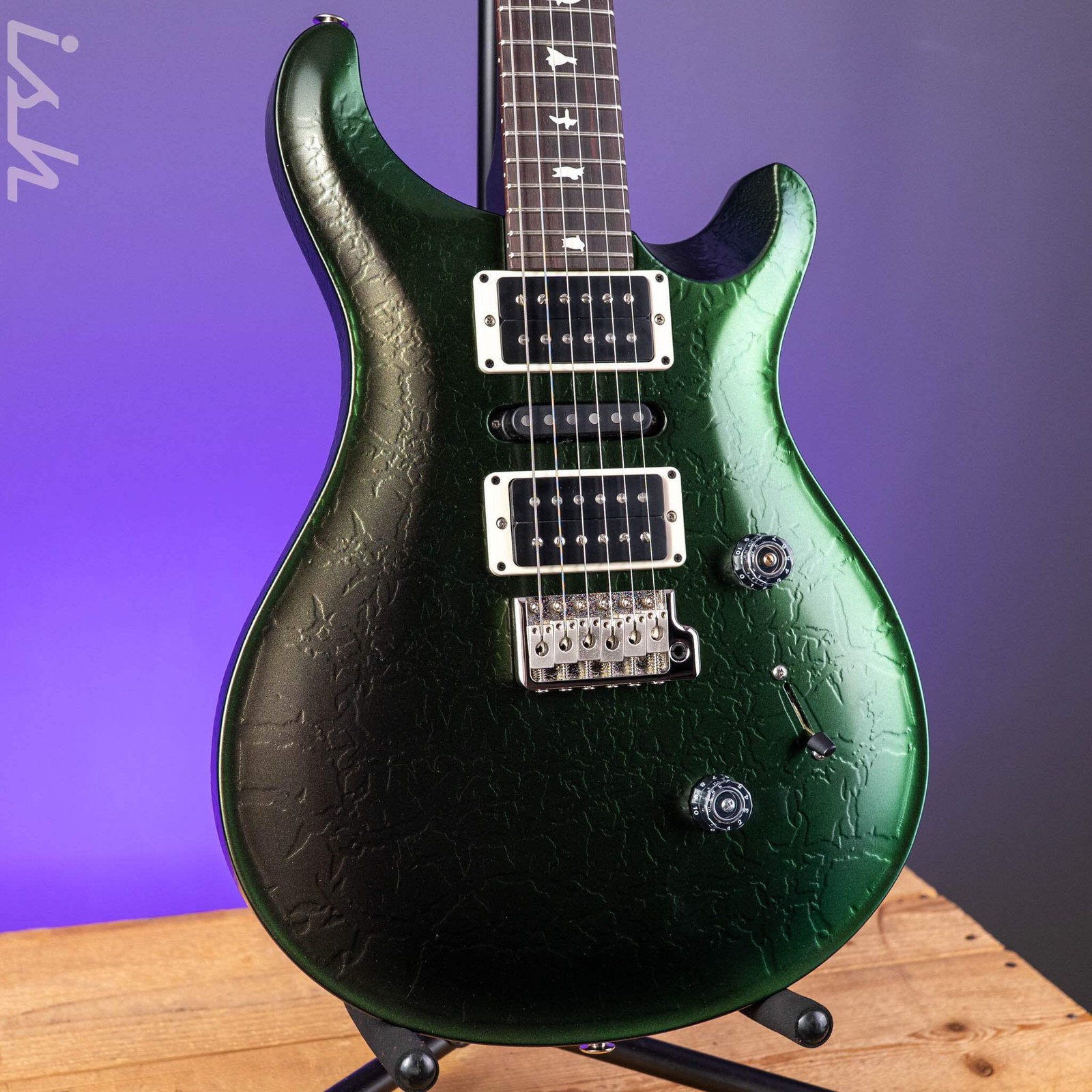 PRS CE 24 Special Green Metallic Colorshift Crackle Sprayer’s Choice w/ Black Sa