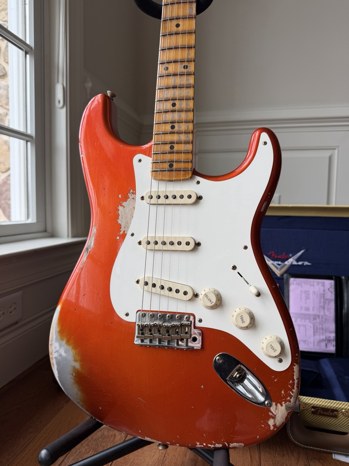 2025 Fender Custom Shop ‘57 Stratocaster SR25 Heavy Relic – Aged Candy Tangerine