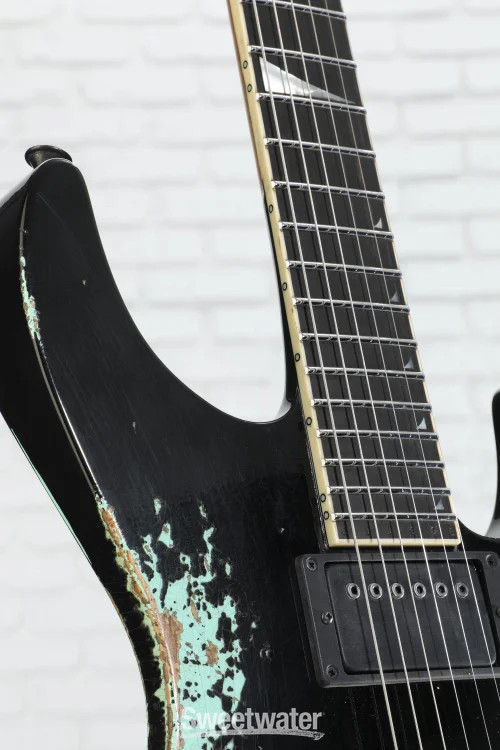 Jackson USA Tangent Series Soloist Electric Guitar – Black Over Surf Green,
