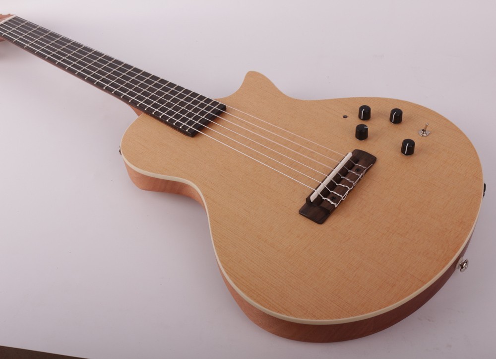 Electric Classical Guitar Silent Nylon String Travel Portable Built In Effect