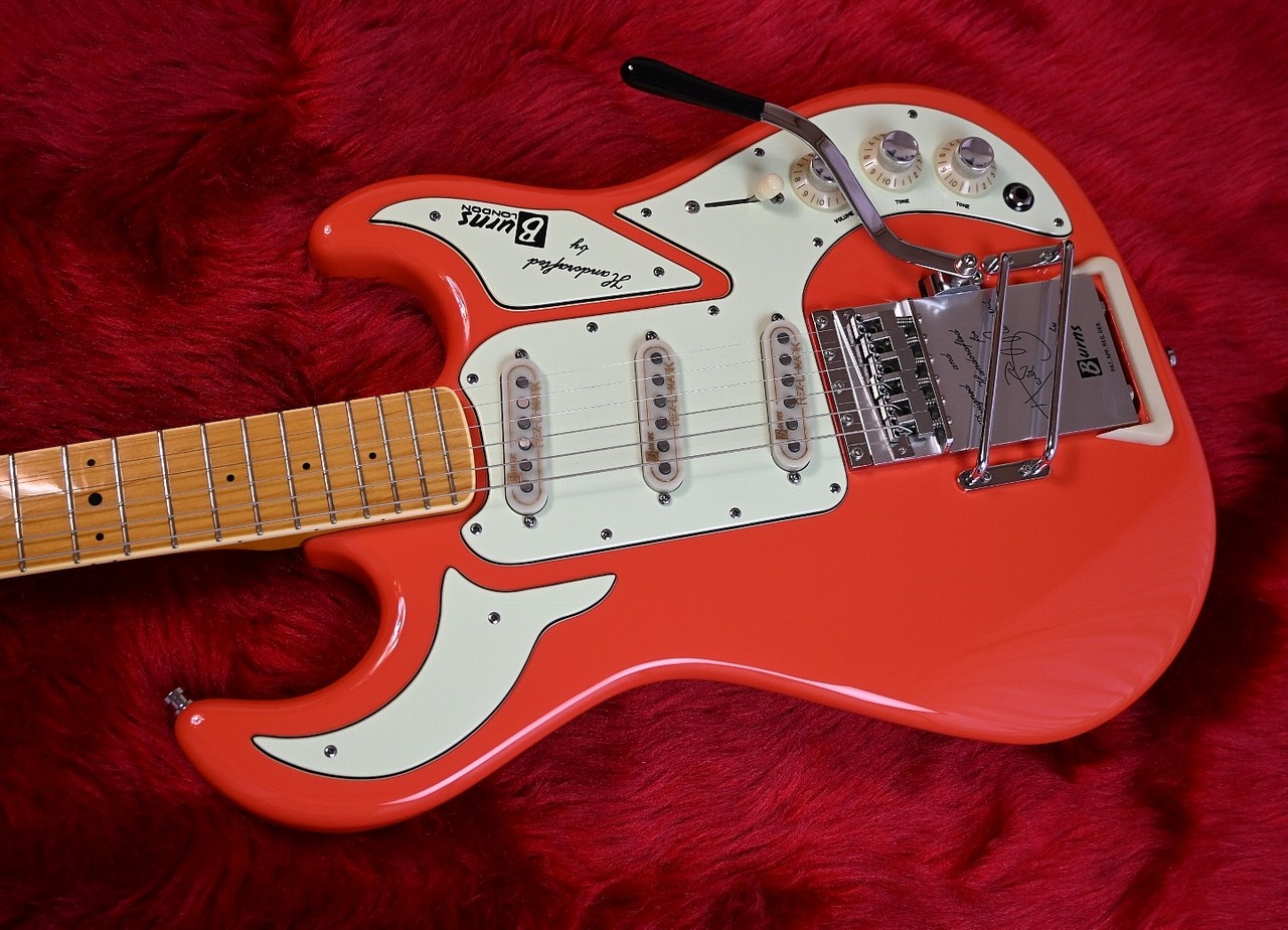 Burns Hank Marvin Signature Electric Guitar Fiesta Red Used Rock Maple Neck