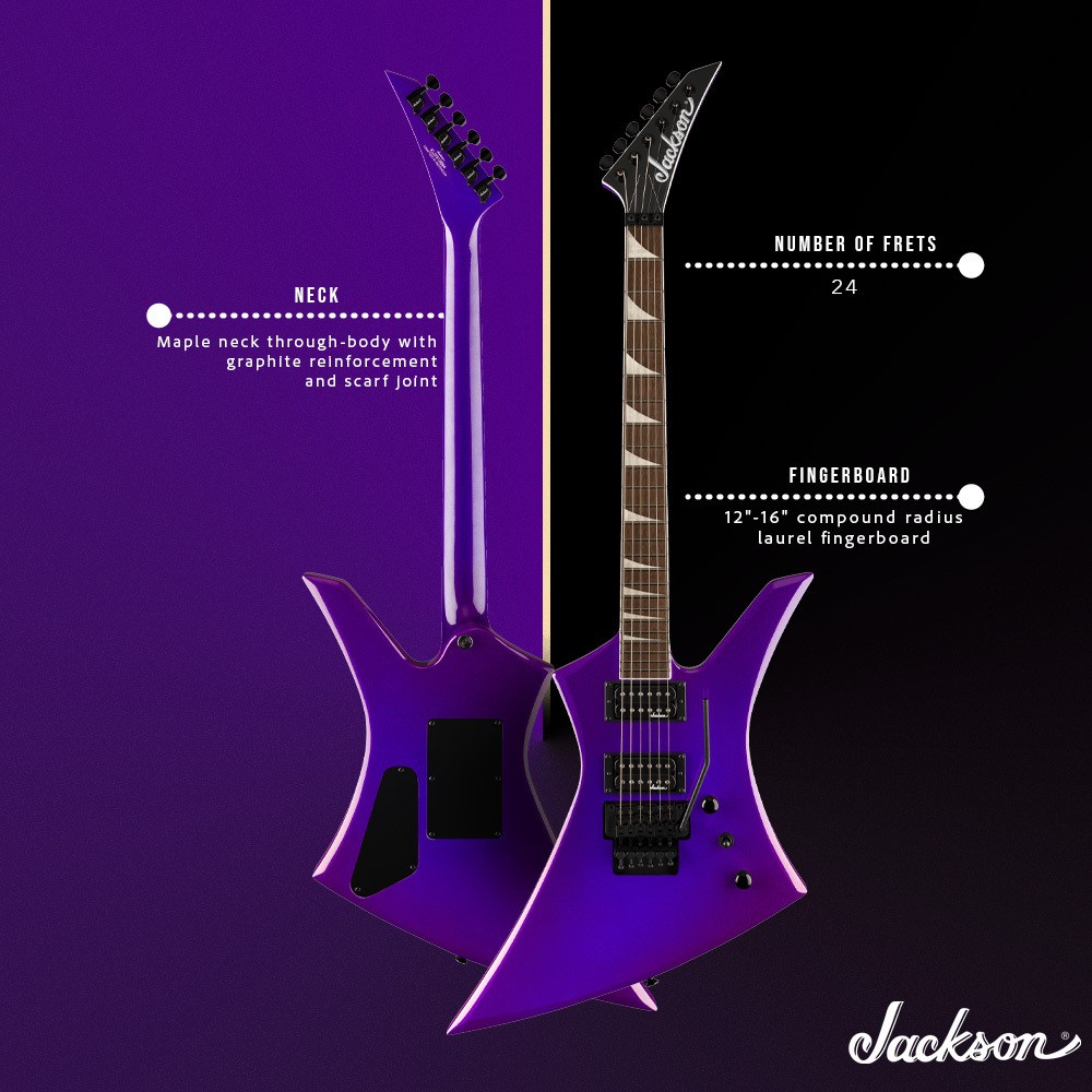Jackson X Series Kelly KEX Deep Purple Metallic Guitar and Black Gig Bag Bundle